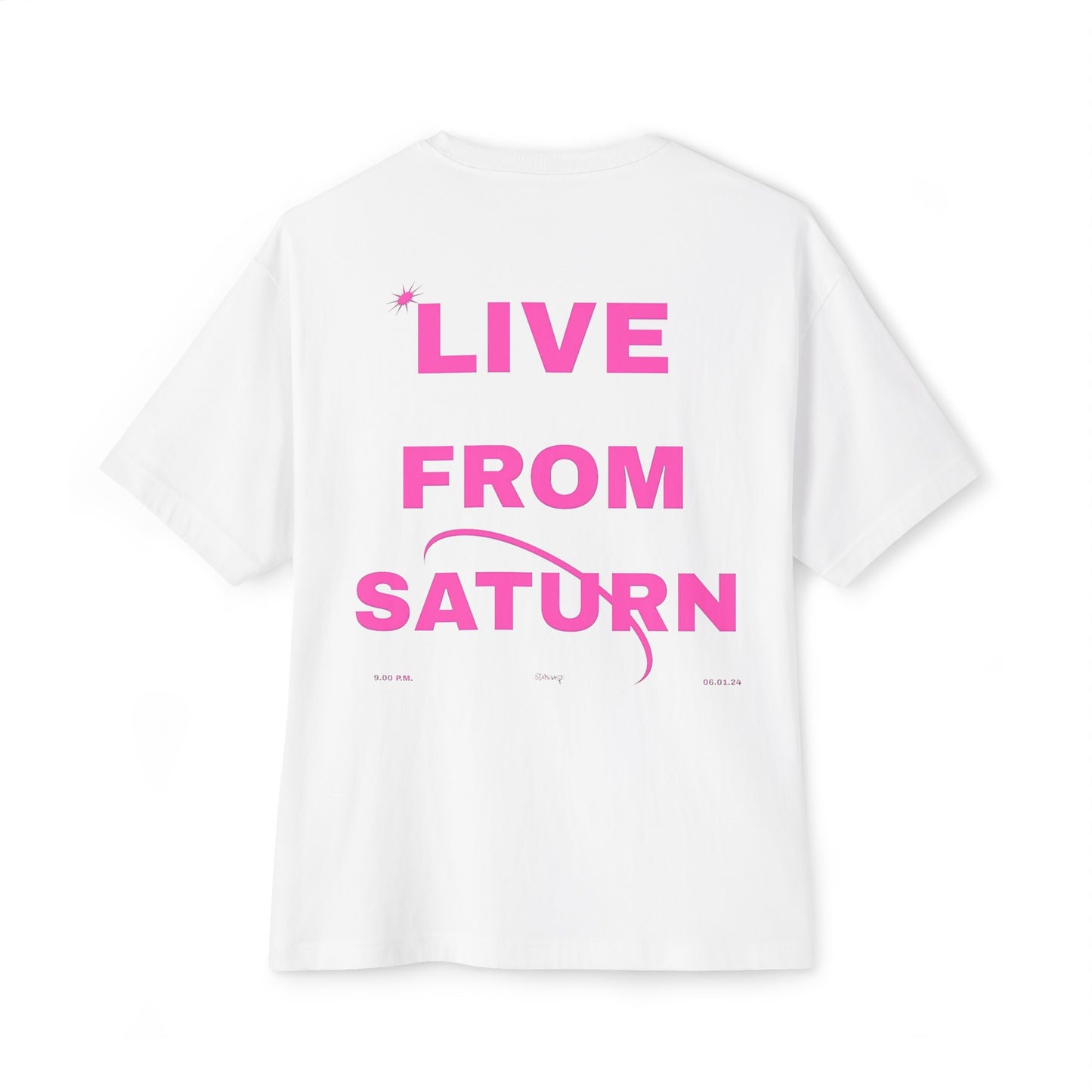 STARGAZE PINK LIVE FROM SATURN OVERSIZED TEE