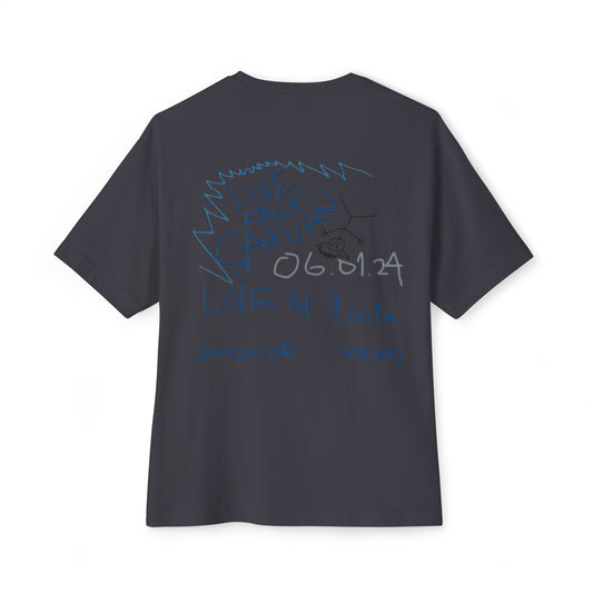 STARGAZE NAVY LIVE FROM SATURN SKETCH OVERSIZED TEE